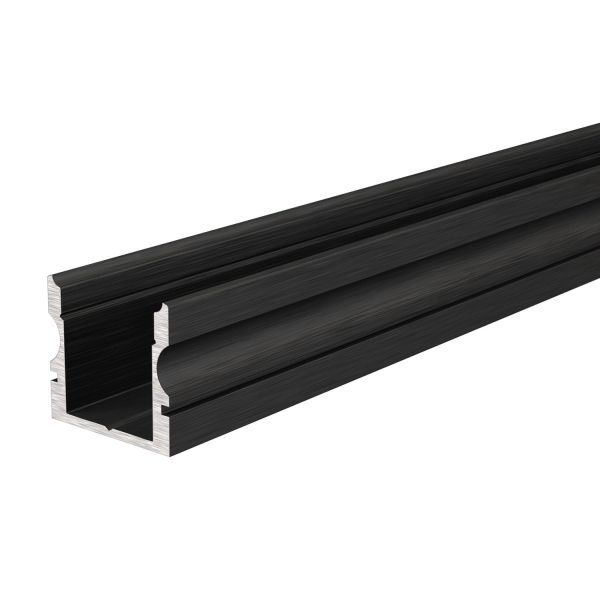 Deko-Light 970123 Profil, U-Profil hoch AU-02-10, 2m, Schwarz, Aluminium, Matt, Eloxiert, Länge: 2