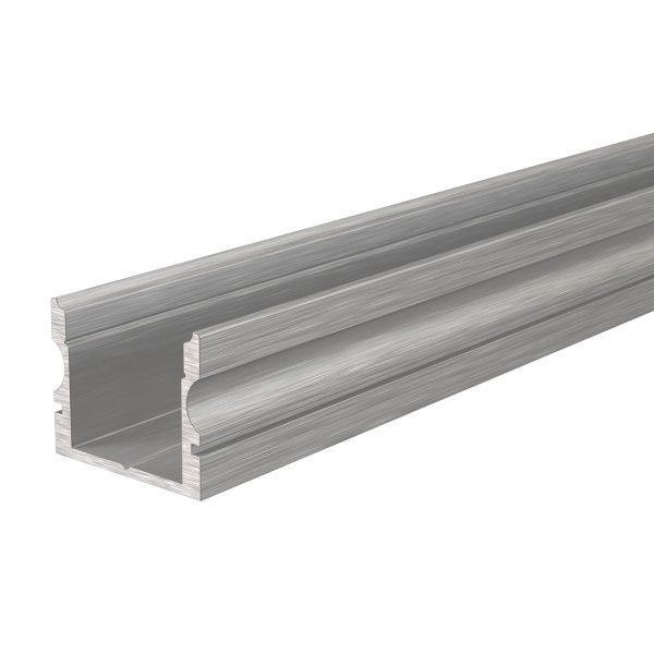 Deko-Light 970147 Profil, U-Profil hoch AU-02-12, 2m, Silber, Aluminium, Gebürstet, Länge: 2000 mm