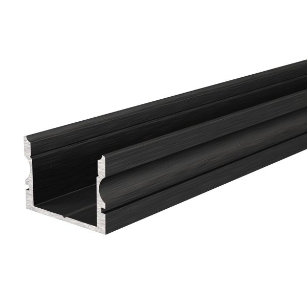 Deko-Light 970163 Profil, U-Profil hoch AU-02-15, 2m, Schwarz, Aluminium, Matt, Eloxiert, Länge: 2