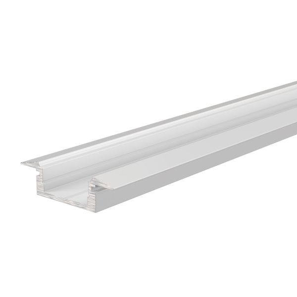 Deko-Light 975025 Profil, T-Profil flach ET-01-10, 2m, Weiß, Aluminium, Matt, Pulverbeschichtet, L