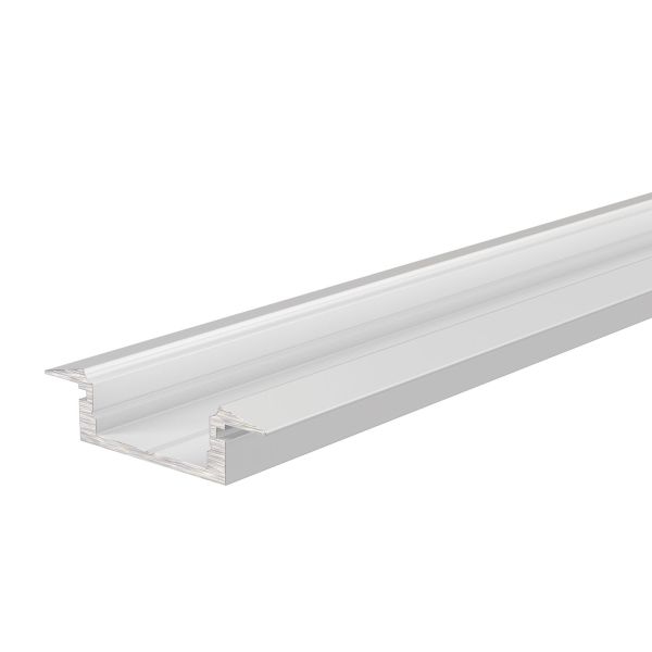 Deko-Light 975045 Profil, T-Profil flach ET-01-12, 2m, Weiß, Aluminium, Matt, Pulverbeschichtet, L