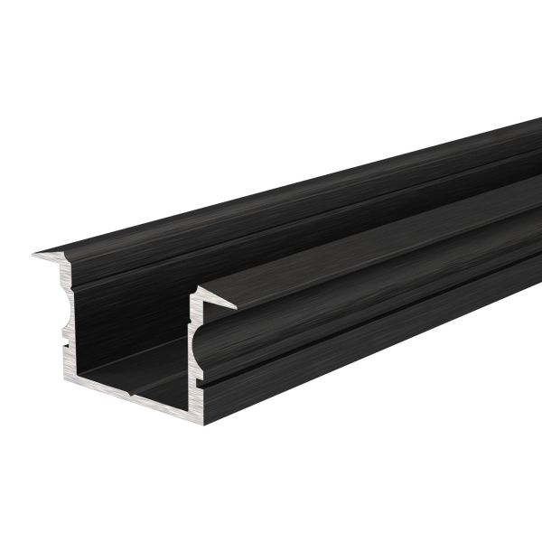 Deko-Light 975163 Profil, T-Profil hoch ET-02-15, 2m, Schwarz, Aluminium, Matt, Eloxiert, Länge: 2