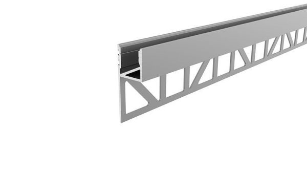Deko-Light 975390 Profil, Fliesen-Profil Abschluss EA-03-12, 2m, Silber, Aluminium, Matt, Eloxiert