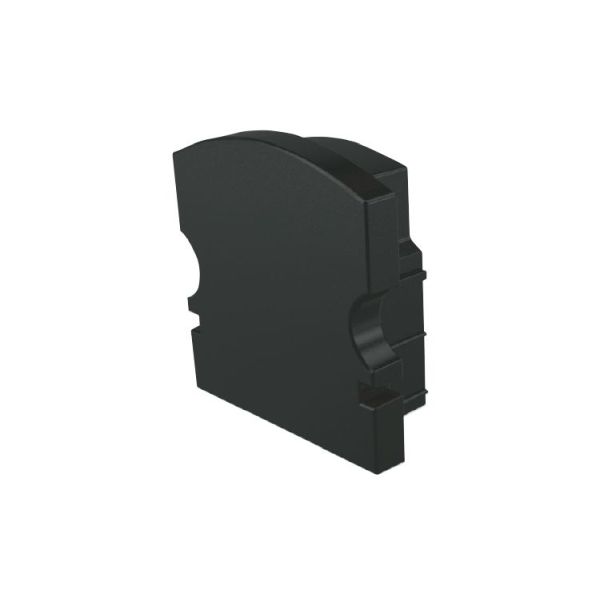 Deko-Light 978552 Profil Endkappe, Endkappe F-AU-02-10 Set 2 Stk, Schwarz, Kunststoff, Länge: 16 m