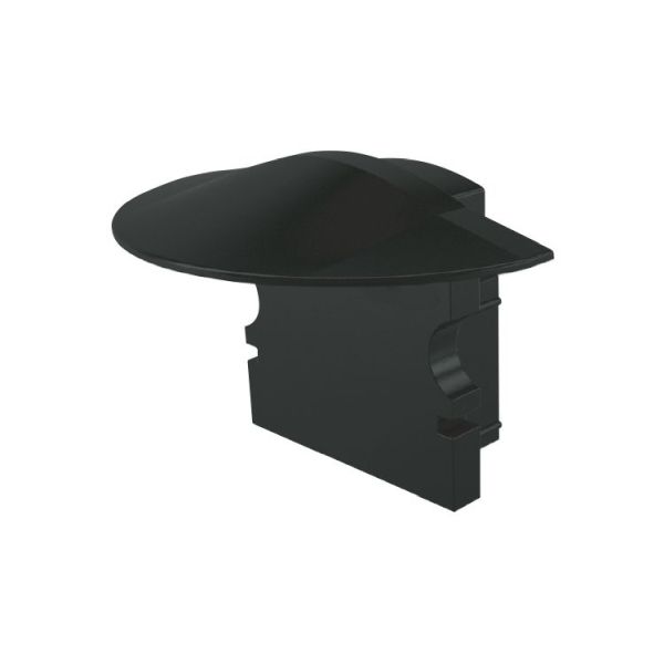 Deko-Light 978632 Profil Endkappe, Endkappe F-ET-02-10 Set 2 Stk, Schwarz, Kunststoff, Länge: 25 m