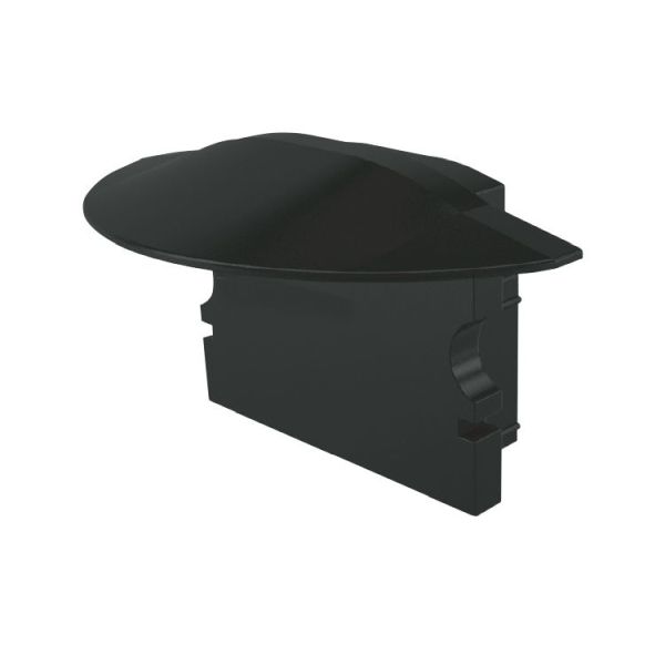 Deko-Light 978652 Profil Endkappe, Endkappe F-ET-02-15 Set 2 Stk, Schwarz, Kunststoff, Länge: 30 m