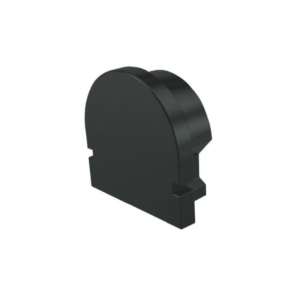 Deko-Light 979502 Profil Endkappe, Endkappe R-AU-01-10 Set 2 Stk, Schwarz, Kunststoff, Länge: 16 m