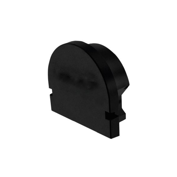 Deko-Light 979512 Profil Endkappe, Endkappe R-AU-01-12 Set 2 Stk, Schwarz, Kunststoff, Länge: 18 m