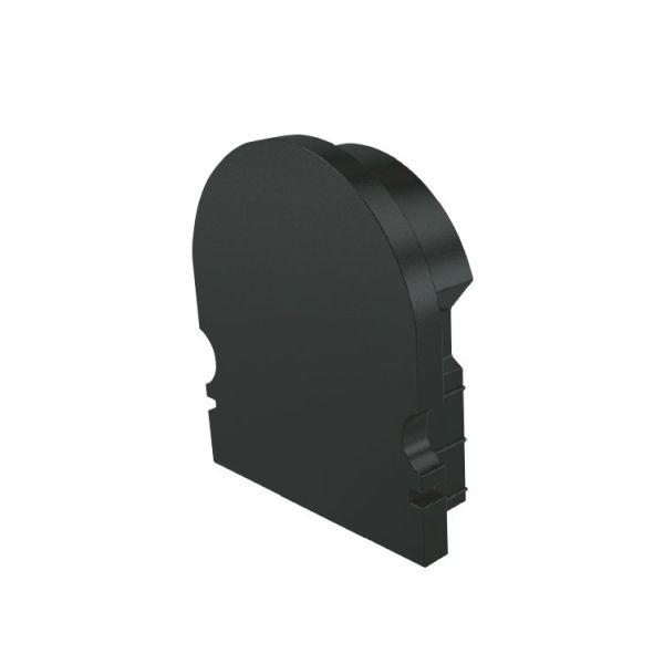 Deko-Light 979612 Profil Endkappe, Endkappe R-AU-02-15 Set 2 Stk, Schwarz, Kunststoff, Länge: 21 m