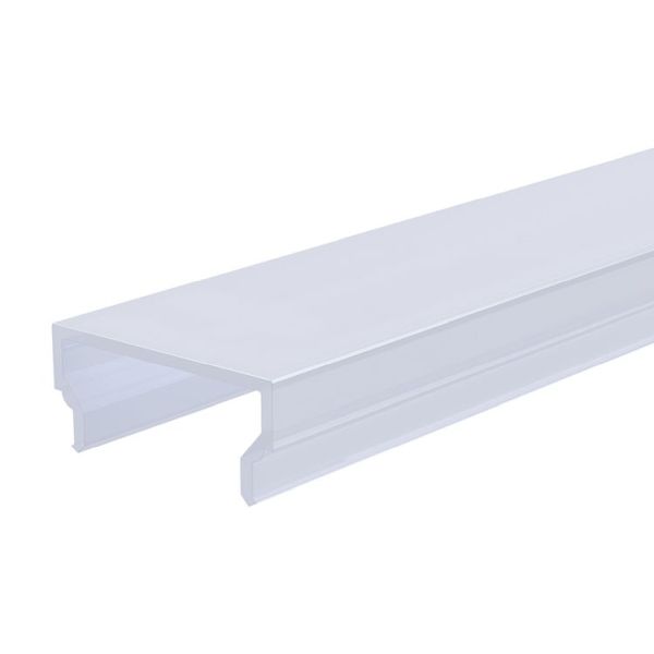 Deko-Light 984036 Profil Abdeckung, Abdeckung H-01-15, 3m, milchig, PMMA, Satiniert 40% Transmissi