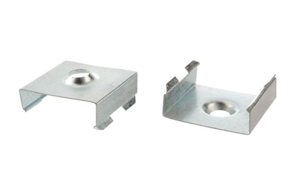 Deko-Light 987008 Profil Halteklammer, 2er Set Halteklammern für AU-15, Metall, Länge: 20 mm, Brei