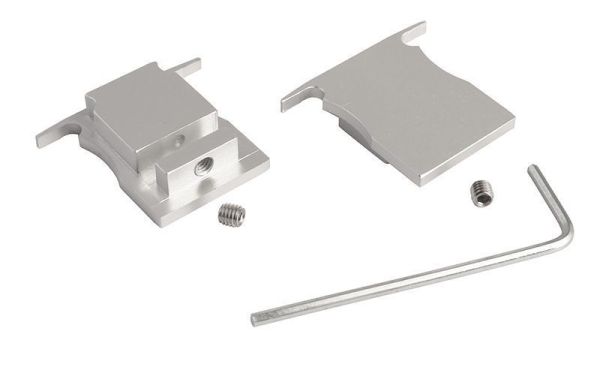 Deko-Light 988021 Profil Endkappe, Endkappe P-ET-04-12 Set 2 Stk, Silber, Aluminium, Länge: 27 mm,