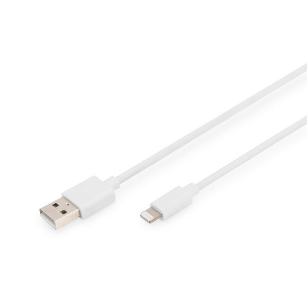Digitus DB-600106-020-W Lightning auf USB A Daten-/Ladekabel MFI zertifiziert