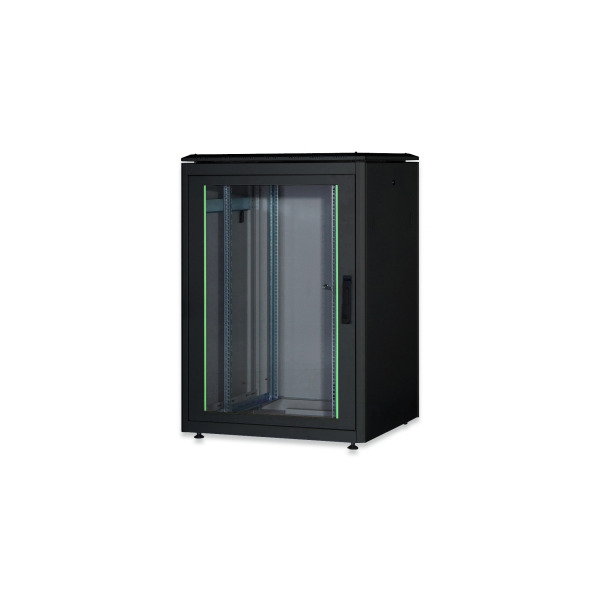 Digitus DN-19 22U-8/8-B-1 Netzwerkschrank Unique Serie 800x800mm (BxT) schwarz
