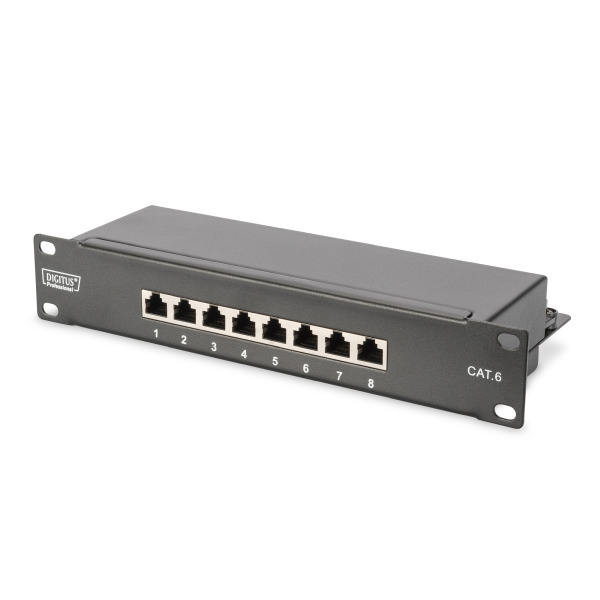 Digitus DN-91608S CAT 6 Klasse E Patch Panel geschirmt schwarz