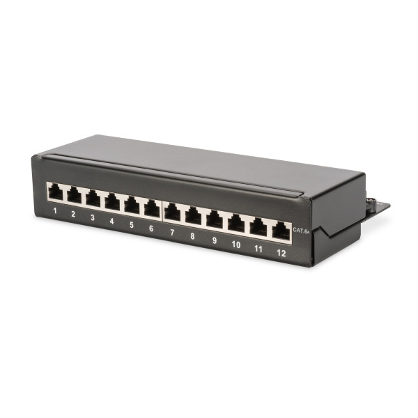 Digitus DN-91612SD-EA Desktop CAT 6A Klasse EA Patch Panel geschirmt schwarz