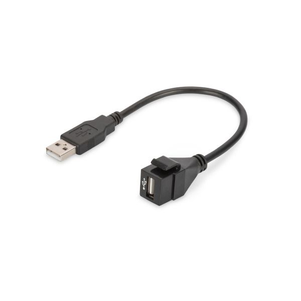Digitus DN-93402 USB 2.0 Keystone Modul mit 16 cm Kabel (Buchse/Stecker)