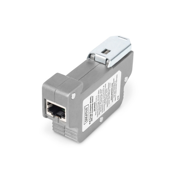 Digitus DN-95421 PoE Surge Protector (RJ45) DIN-Schienenmontage Indoor