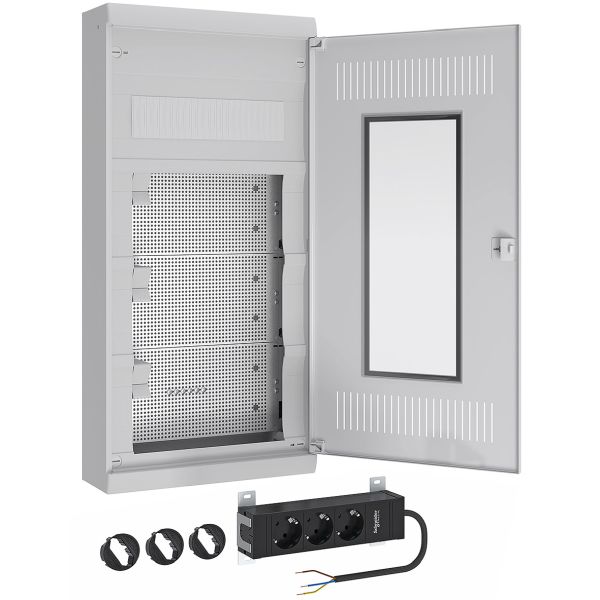 ABN A48ATM AMIGO Multimedia-Kleinverteiler 4R-AP-MT mit Mediatür BxHxT 300x620x106mm