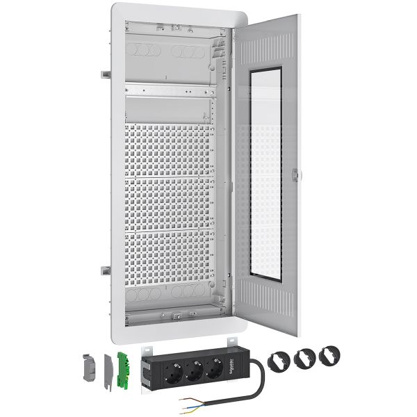 ABN A48TML AMIGO Multimedia-Kleinverteiler 4-reihig UP/HW mit Mediatür BxHxT 310x695x88mm LexCom