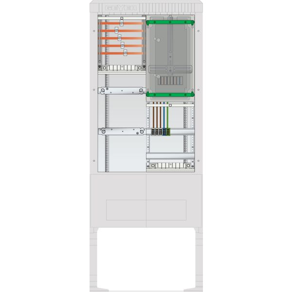 ABN SZ155ZZ1501 Zähleranschlusssäule 1 ZP 5pol HLAK 25mm² IP54 ZP-Abd,