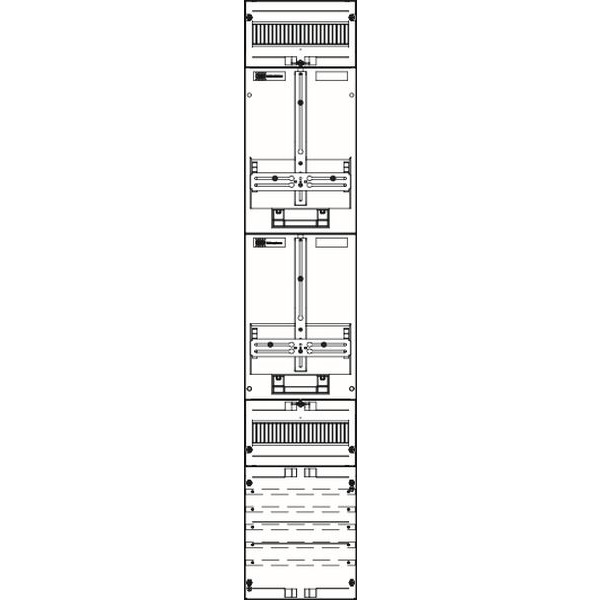 ABN ZM19X588N Wandlerzählerfeld Universell 2ZP 1350x250mm UAR mit SAS,Prüfkl,pl