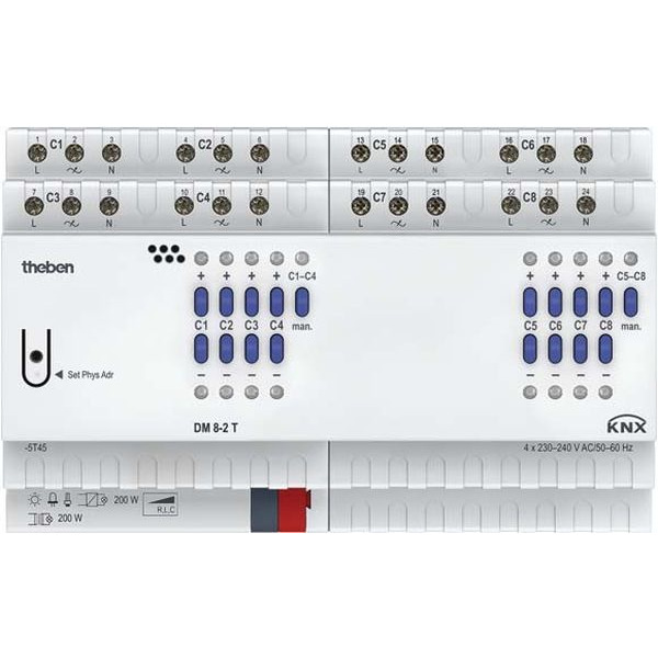 Theben 4940285 Dimmaktor DM 8-2 T KNX 8-fach