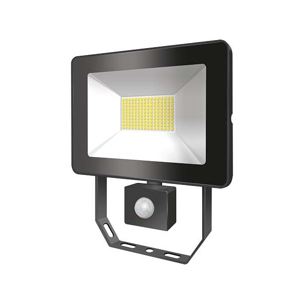 Esylux EL10810893 LED-Strahler mit Bewegungsmelder 5000lm 3000K schwarz 50W BASICAFLTR5000830MDB