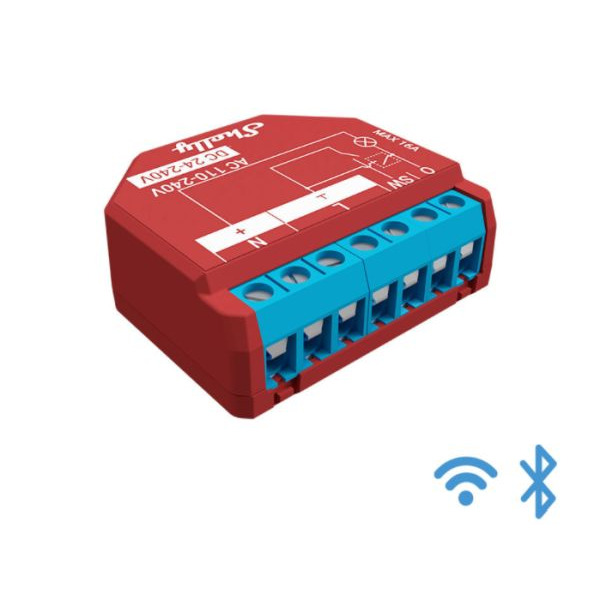 Shelly Relais 'Plus 1PM' WLAN Schaltaktor 16A Bluetooth Messfunktion