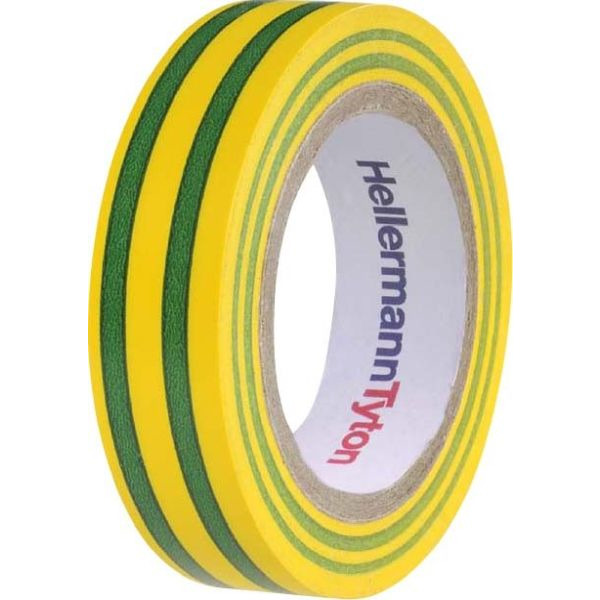 HellermannTyton Flex15GNYE15x10m PVC Isolierband grün-gelb