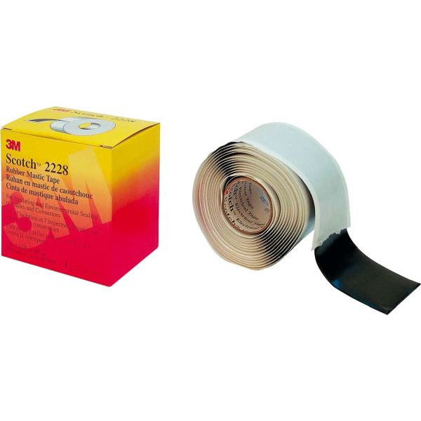 3M Scotch 2228 schwarz Isolierband Kautschuk 50,8mmx3 Meter,selbstv.