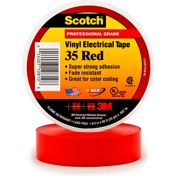 3M Scotch 35-19X20RDNEW PVC Elektro-Isolierband 19mm rot