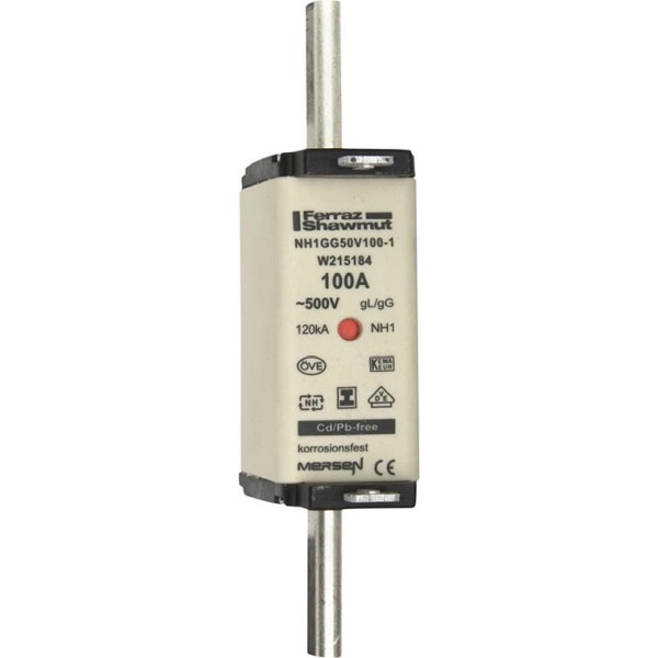 Mersen NH1GG50V100-1 NH-Sicherungseinsatz SG Gr.1 gG 100A 500V KM