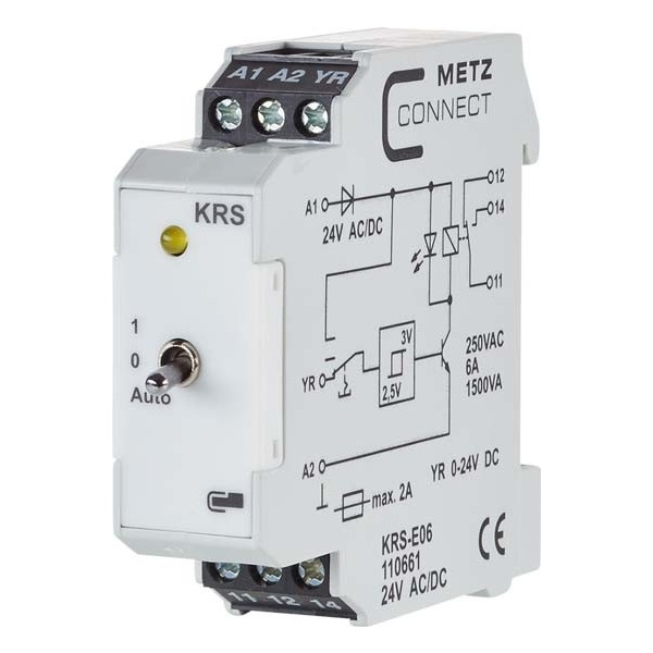 Metz Connect KRS-E06 24ACDC Auto Schnittstellenmodul 1W mit Handbedienebene