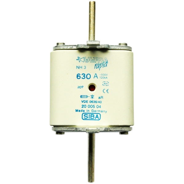 Siba 2000504.500 NH-Sicherungseinsatz 500A NH3/2 aR 500V 3 Stück