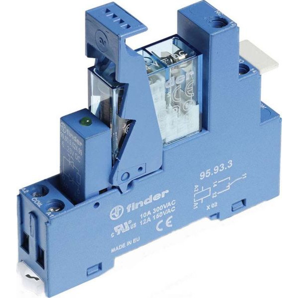 Finder 49.31.9.024.0050 Koppelrel.(3,5)24VDC 1W10A mit Fas.+LED+Freil.