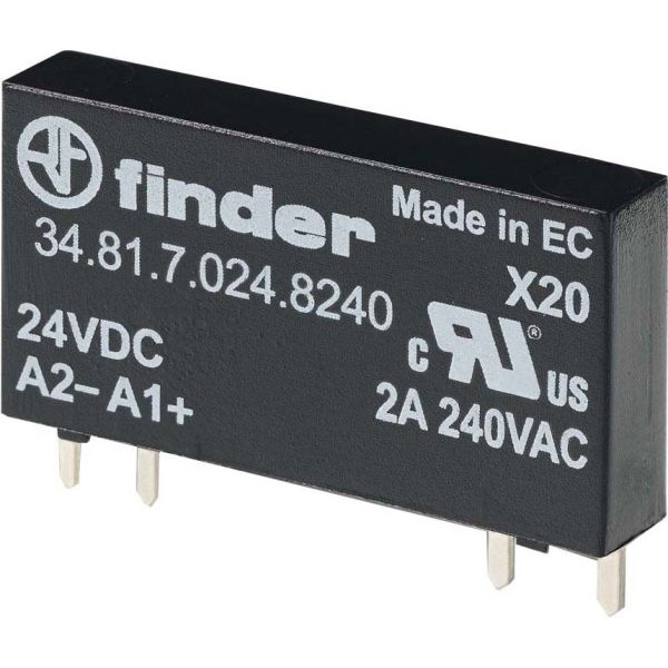 Finder 34.81.7.024.8240 Steck-/Print-Relais E:24VDC,A:2A 230V AC