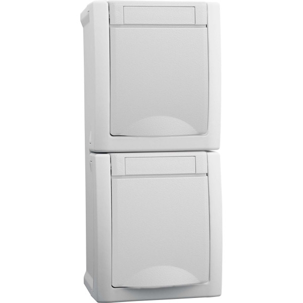 Panasonic 90591186-DE Steckdose 2-fach senkrecht FR-AP weiß