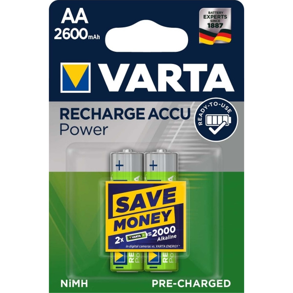 Varta 5716 Recharge Accu Power AA 1,2V/2600mAh/NiMH 2 Stück