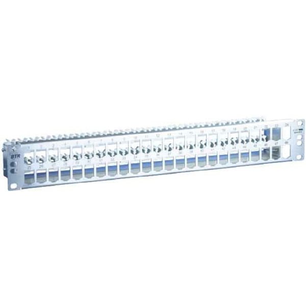 Metz Connect TN MPP48-Edst-leer Patchfeld modul 48Port 1,5HE Edstahl leer