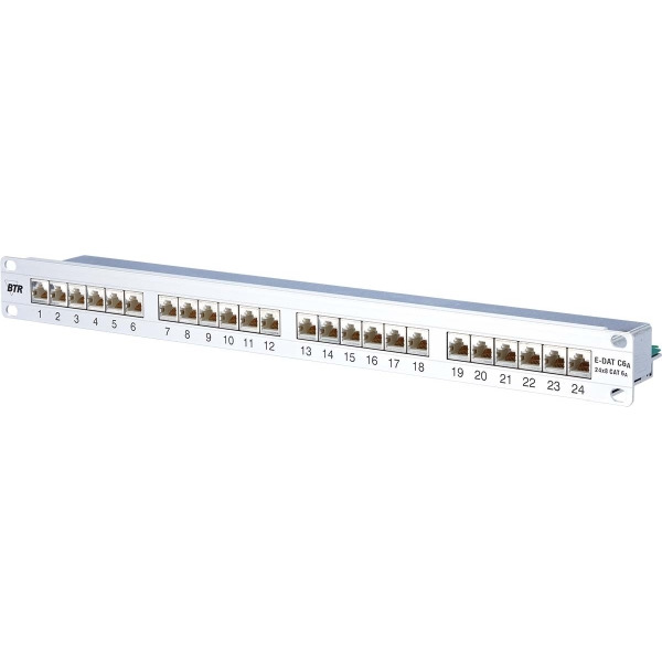 Metz Connect TN EDATC6A-MP24 24-Port Panel E-DAT C6A 1HE Alu