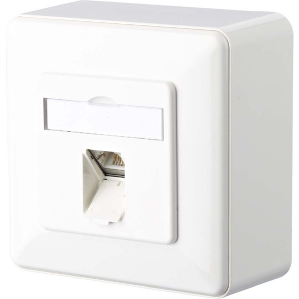 Metz Connect E-DAT C6A 1AP rws Anschlussdose C6A AP 1xRJ45 reinweiß