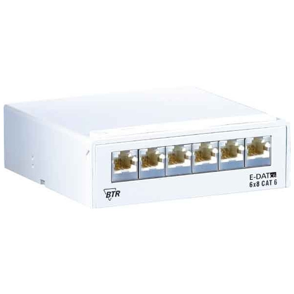 Metz Connect TN EDATC6A-6AP-rws AP-Verteiler 6Port C6A 6xRJ45 reinweiß