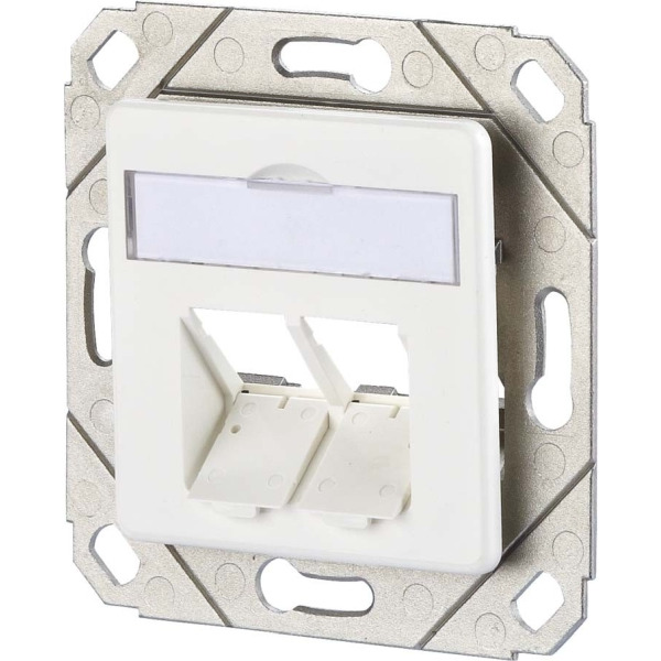 Metz Connect 130B20D21102KE Keystone Dose UPk 2Port leer reinweiß