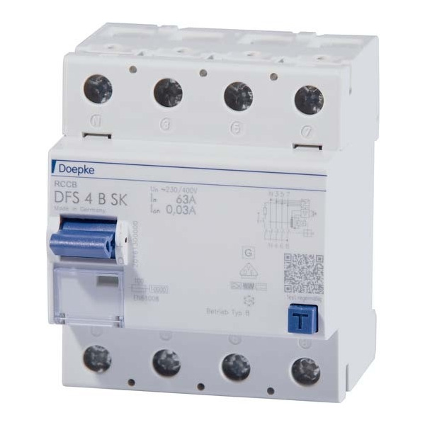 Doepke DFS4 063 09144998HD FI-Schutzschalter Fehlerstromschutzschalter Fehlerstromschutzschalter 4/0,03-B SK HD