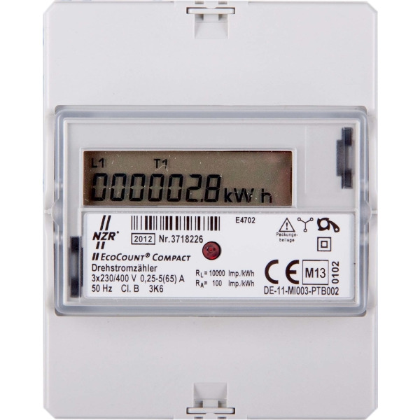 NZR EcoCount 33220216 DS-Hutschienenzähler 3x230/400V