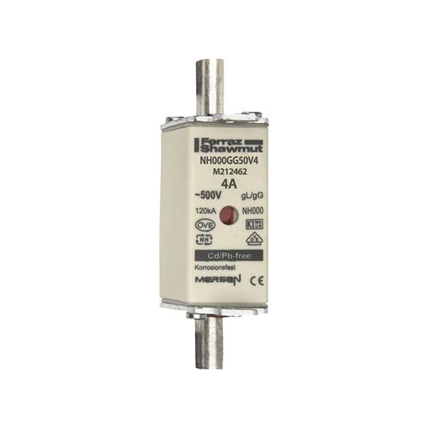 Mersen NH000GG50V4 NH-Sicherungseinsatz SF Gr.000 gG 4A/500V KM