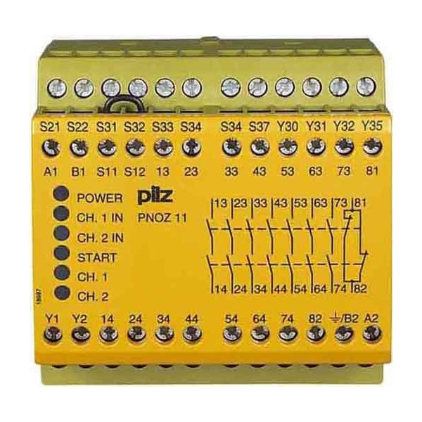 Pilz PNOZ 11 774080 Not-Aus-Schaltgerät 24AC 24DC 7n/o 1n/c