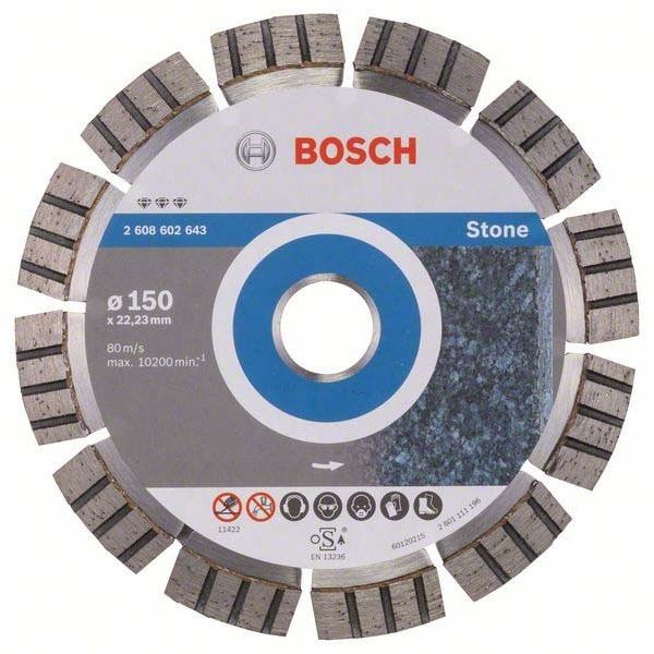Bosch 2608602643 Diamanttrennscheibe 150x22,23x2,4x12mm
