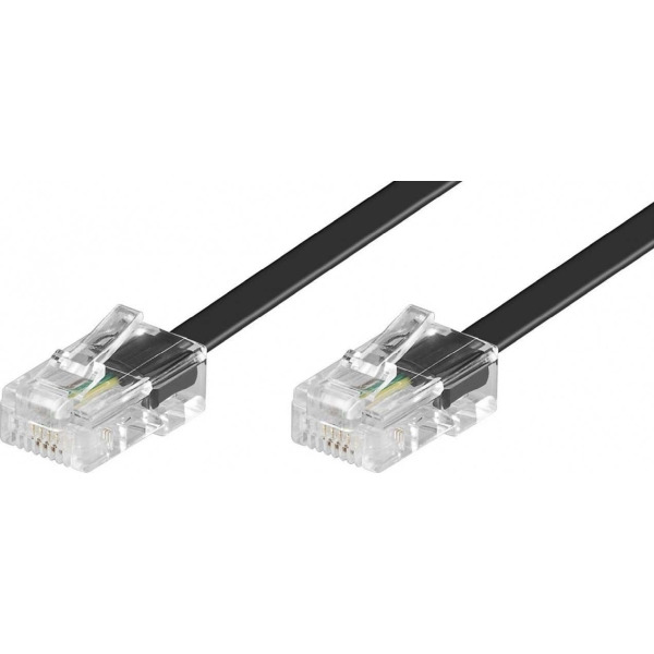 Goobay 50255 ISDN Modularanschlußkabel 3 Meter schwarz Stecker/Stecker